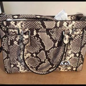 Michael Kors python snakeskin handbag